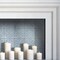 8 in x 8 in Teal and Silver Leaves Foil Peel and Stick Paper Tile Backsplash (24-Pack)
